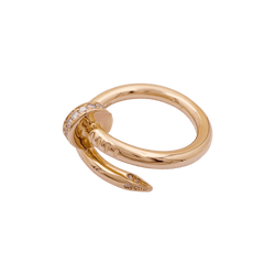 Bague Jonc CARTIER "Juste un Clou" en or rose et diamants - Castafiore