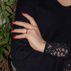 Bague Jonc CARTIER "Juste un clou" en or rose et diamants - Castafiore