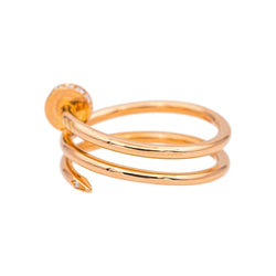 Bague Jonc CARTIER "Juste un clou" en or rose et diamants - Castafiore