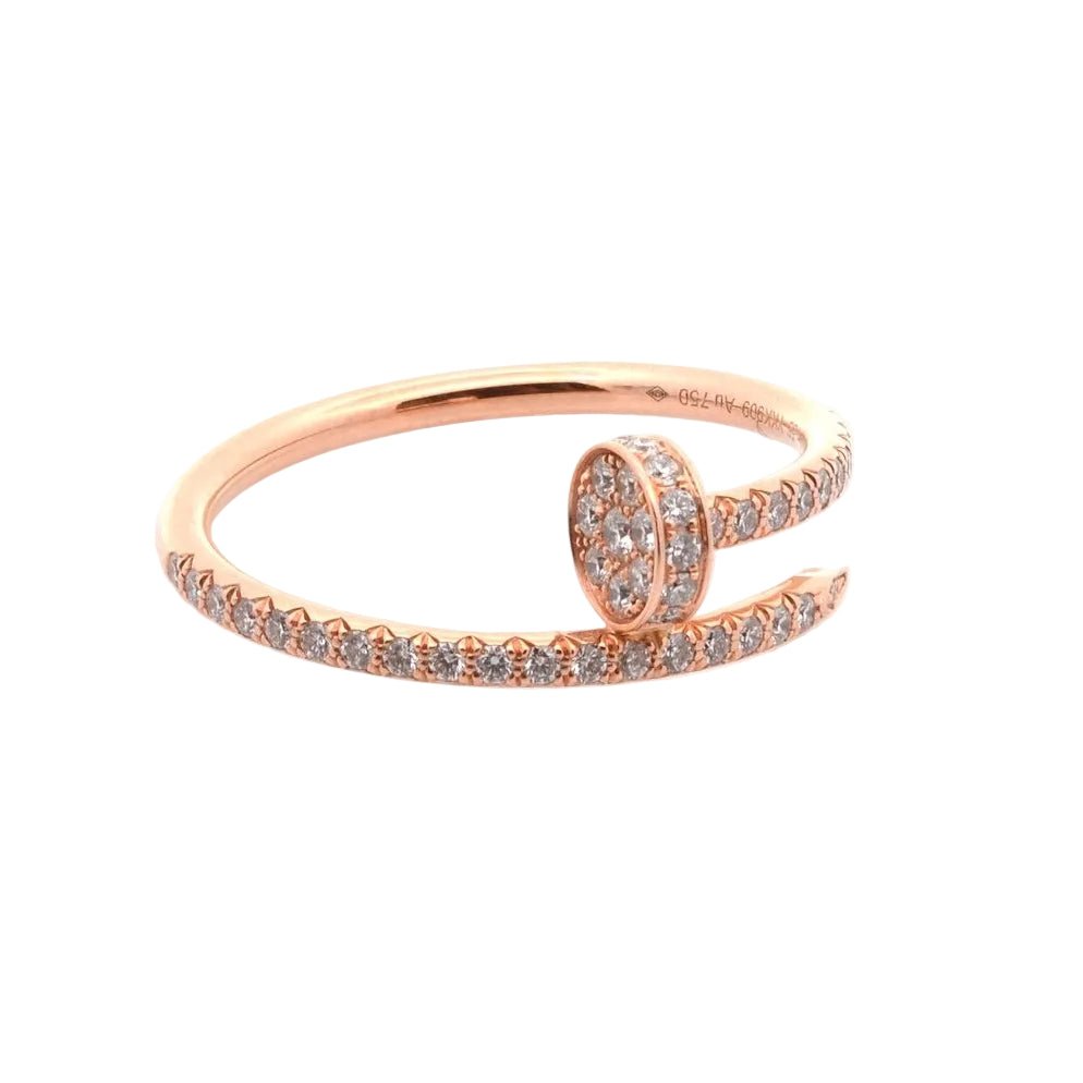 Bague Jonc CARTIER "Juste un Clou" en or rose et diamants - Castafiore