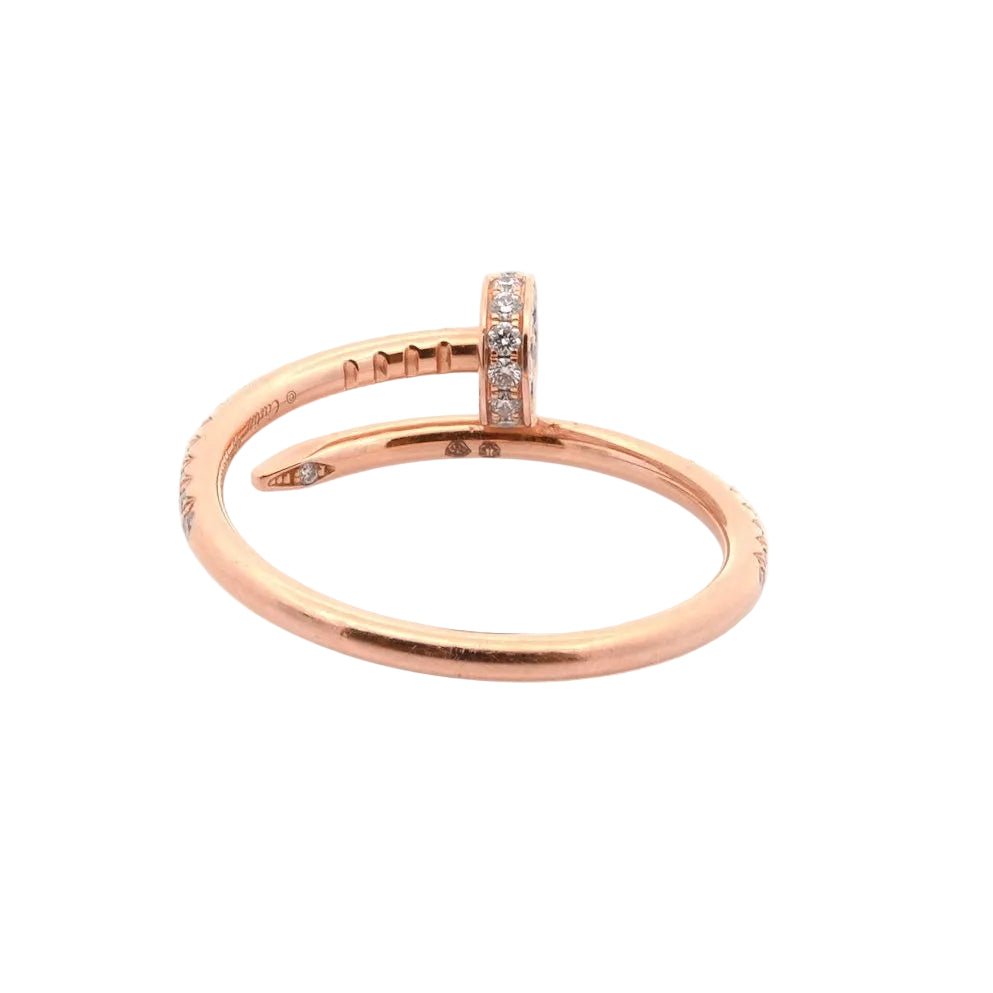 Bague Jonc CARTIER "Juste un Clou" en or rose et diamants - Castafiore