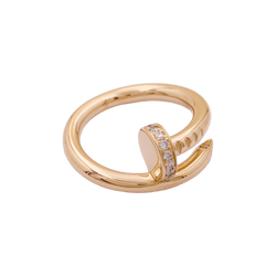 Bague Jonc CARTIER "Juste un Clou" en or rose et diamants - Castafiore
