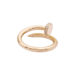 Bague Jonc CARTIER "Juste un Clou" en or rose et diamants - Castafiore