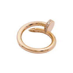 Bague Jonc CARTIER "Juste un Clou" en or rose et diamants - Castafiore