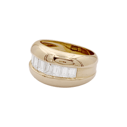 Bague Jonc CARTIER "Odin" en or jaune et diamants - Castafiore