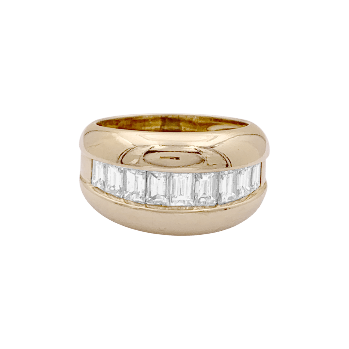 Bague Jonc CARTIER "Odin" en or jaune et diamants - Castafiore