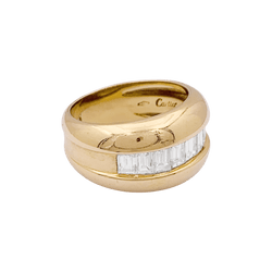 Bague Jonc CARTIER "Odin" en or jaune et diamants - Castafiore