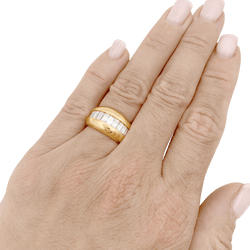 Bague Jonc CARTIER "Odin" en or jaune et diamants - Castafiore