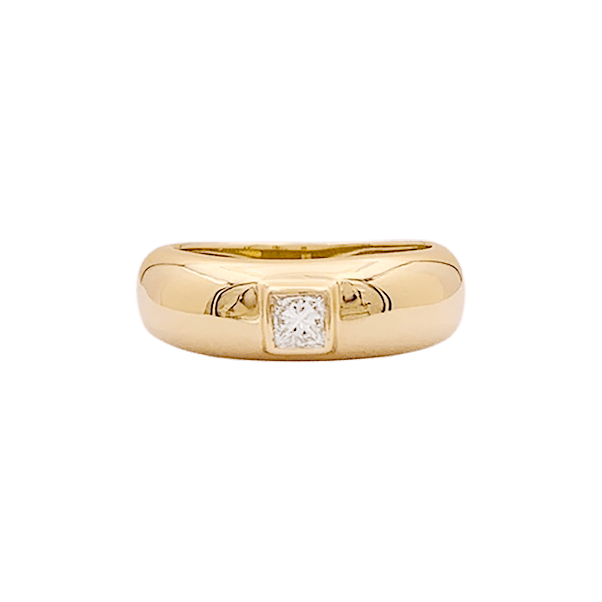 Bague Jonc CHAUMET "Anneau" en or jaune et diamant - Castafiore
