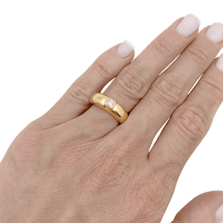 Bague Jonc CHAUMET "Anneau" en or jaune et diamant - Castafiore