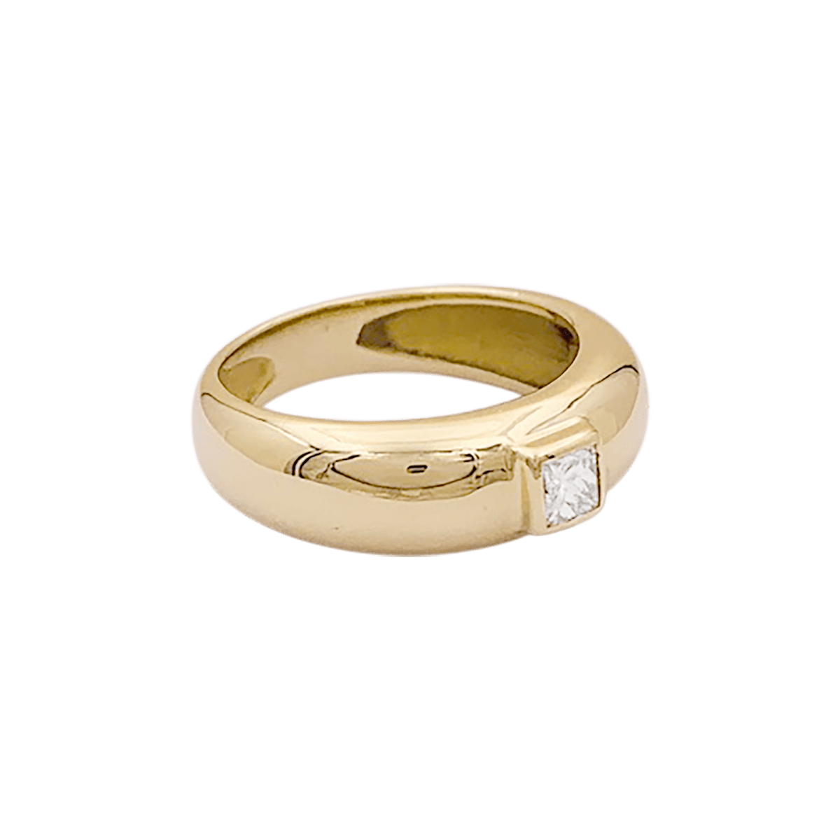 Bague Jonc CHAUMET "Anneau" en or jaune et diamant - Castafiore