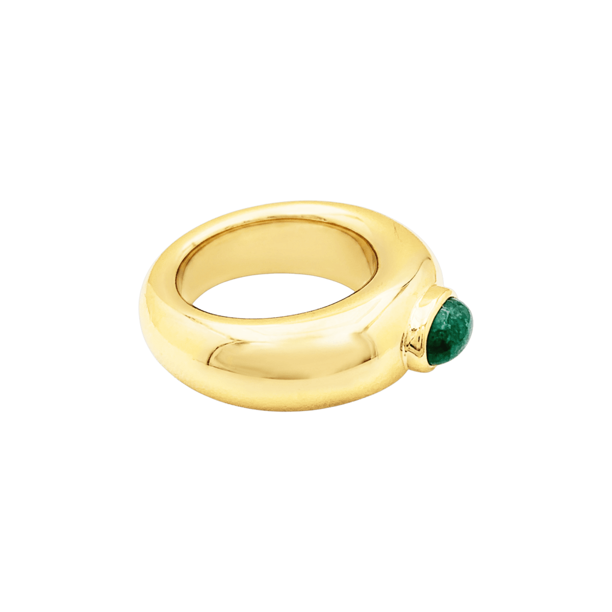 Bague Jonc CHAUMET "Anneau" en or jaune et émeraude - Castafiore
