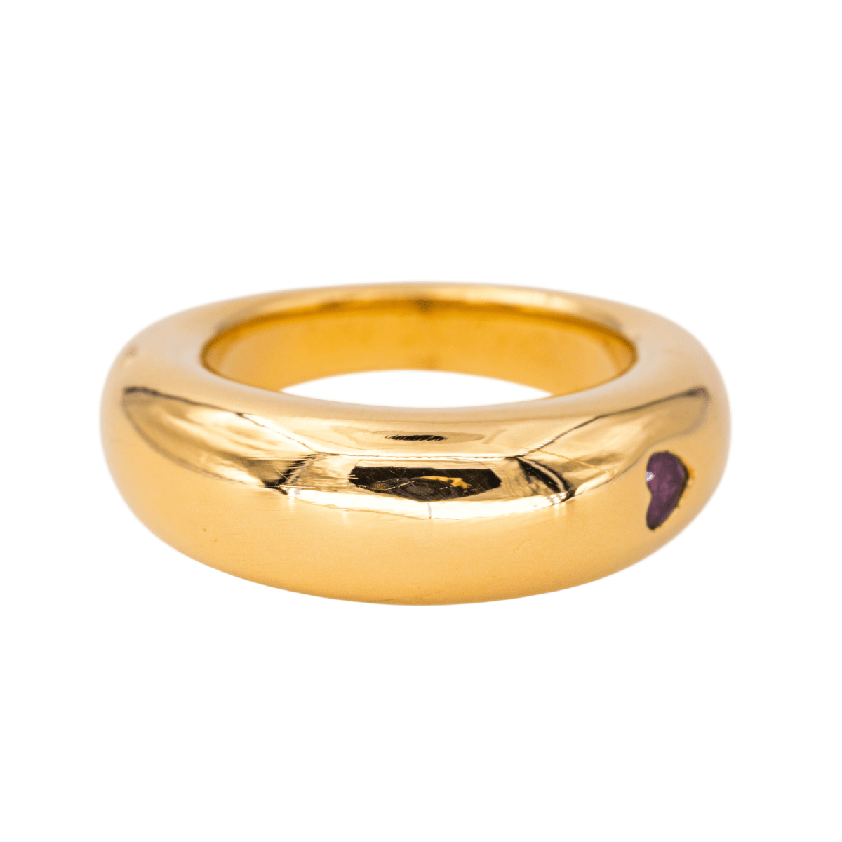 Bague Jonc CHAUMET en or jaune et saphir - Castafiore