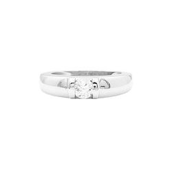 Bague Jonc CHAUMET "Gioia" en or blanc diamant - Castafiore