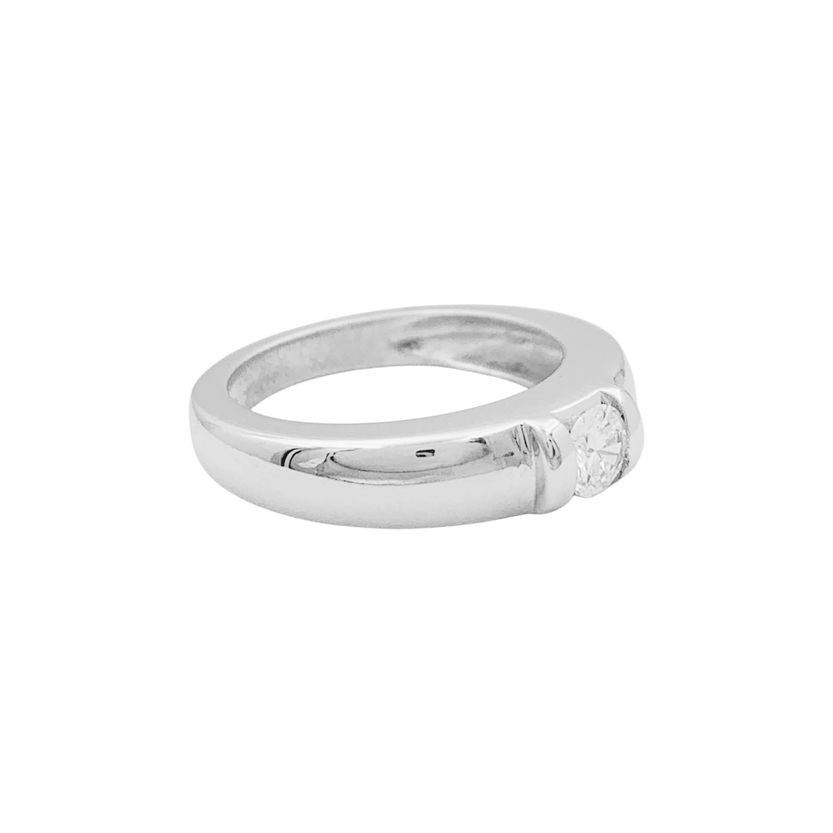 Bague Jonc CHAUMET "Gioia" en or blanc diamant - Castafiore