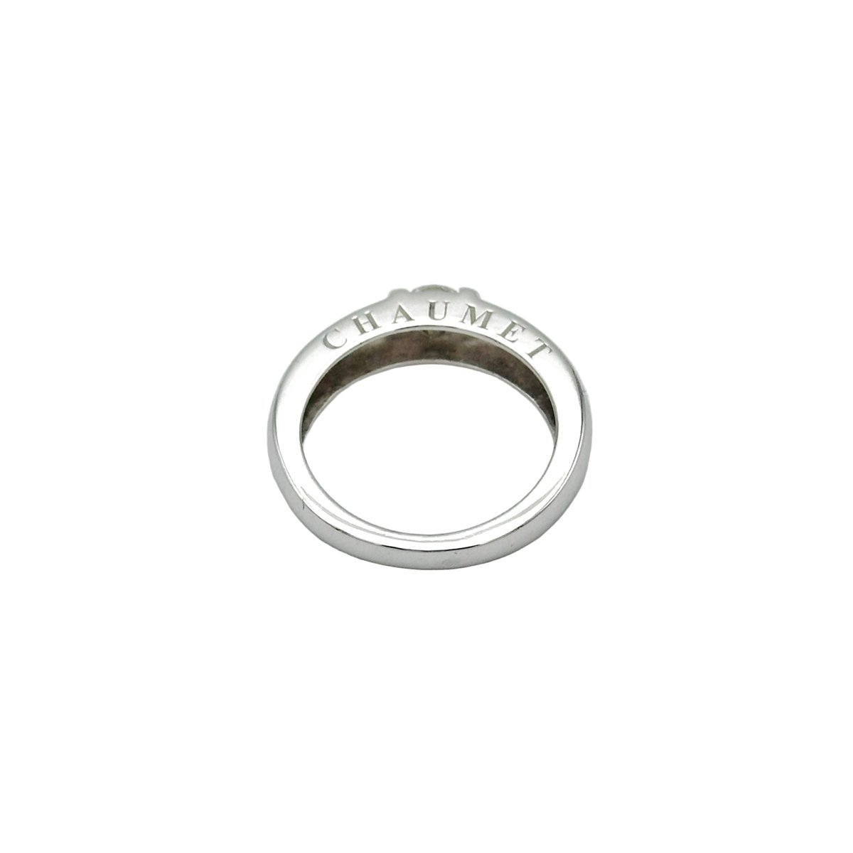 Bague Jonc CHAUMET "Gioia" en or blanc et diamant - Castafiore