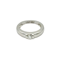 Bague Jonc CHAUMET "Gioia" en or blanc et diamant - Castafiore