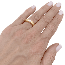 Bague Jonc CHAUMET "Gioia" en or jaune et diamant - Castafiore