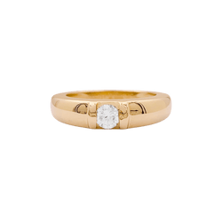 Bague Jonc CHAUMET "Gioia" en or jaune et diamant - Castafiore