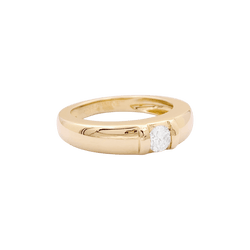 Bague Jonc CHAUMET "Gioia" en or jaune et diamant - Castafiore