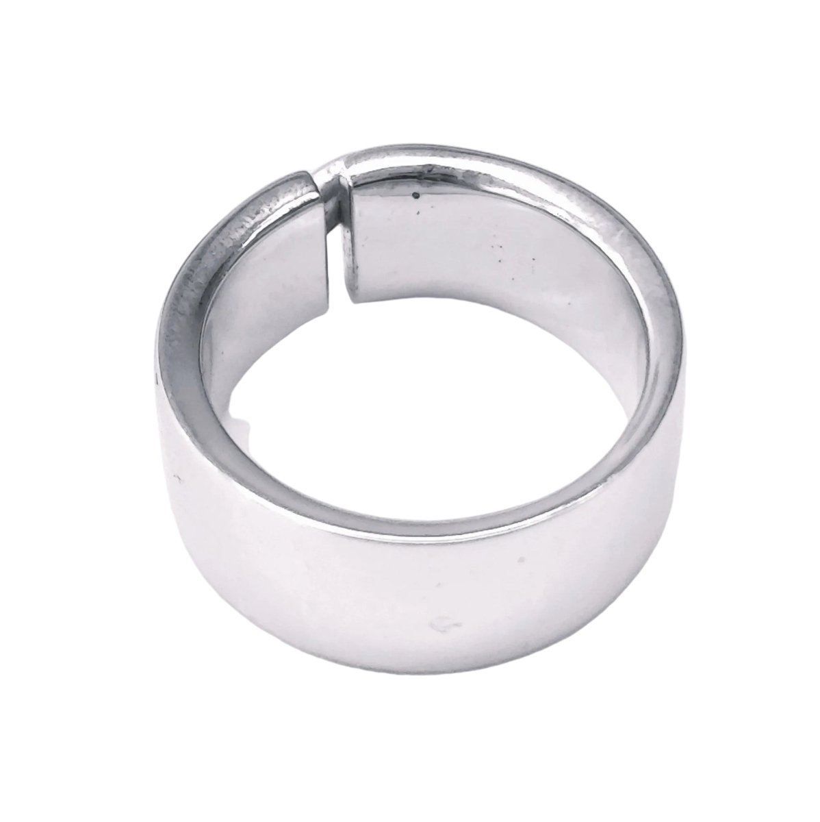Bague Jonc CHAUMET "Liens" en or blanc et diamants - Castafiore