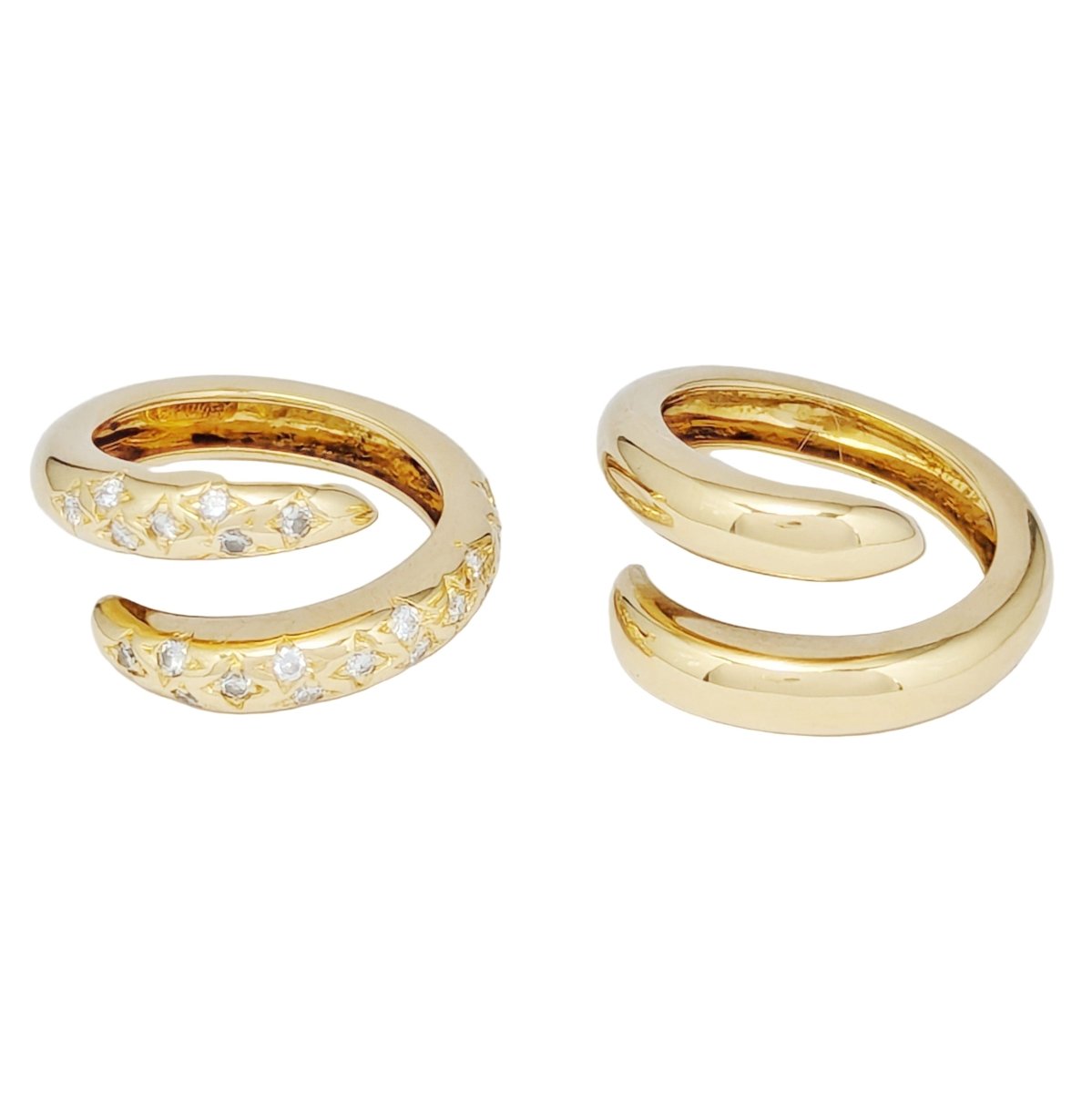 Bague Jonc CHAUMET "Tango" en or jaune et diamants - Castafiore