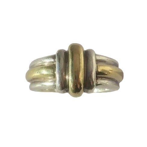 Bague Jonc CHRISTOFLE en or jaune et argent - Castafiore