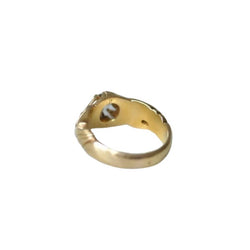 Bague jonc diamant volutes or jaune - Castafiore