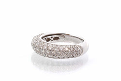 Bague jonc diamants en or blanc 18k - Castafiore