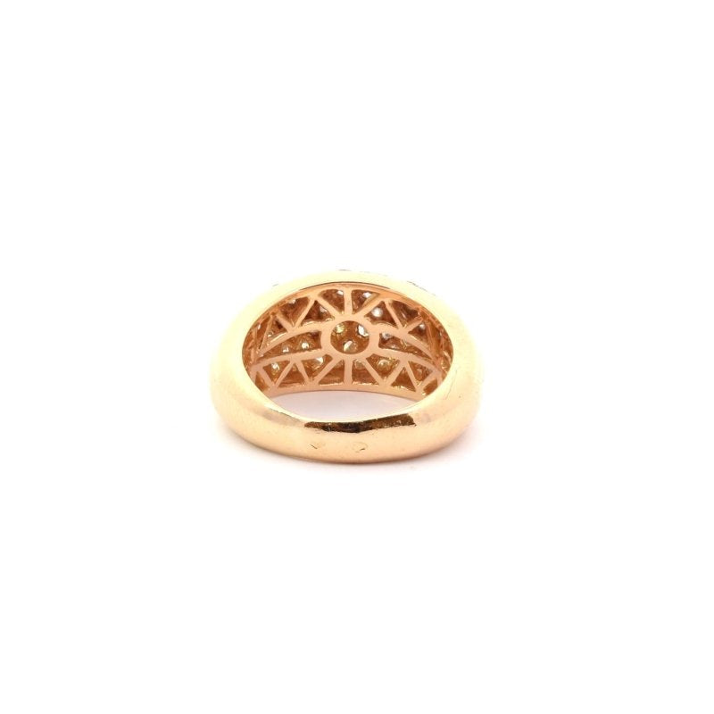 Bague jonc diamants en or jaune 18k - Castafiore