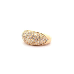 Bague jonc diamants en or jaune 18k - Castafiore
