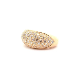 Bague jonc diamants en or jaune 18k - Castafiore