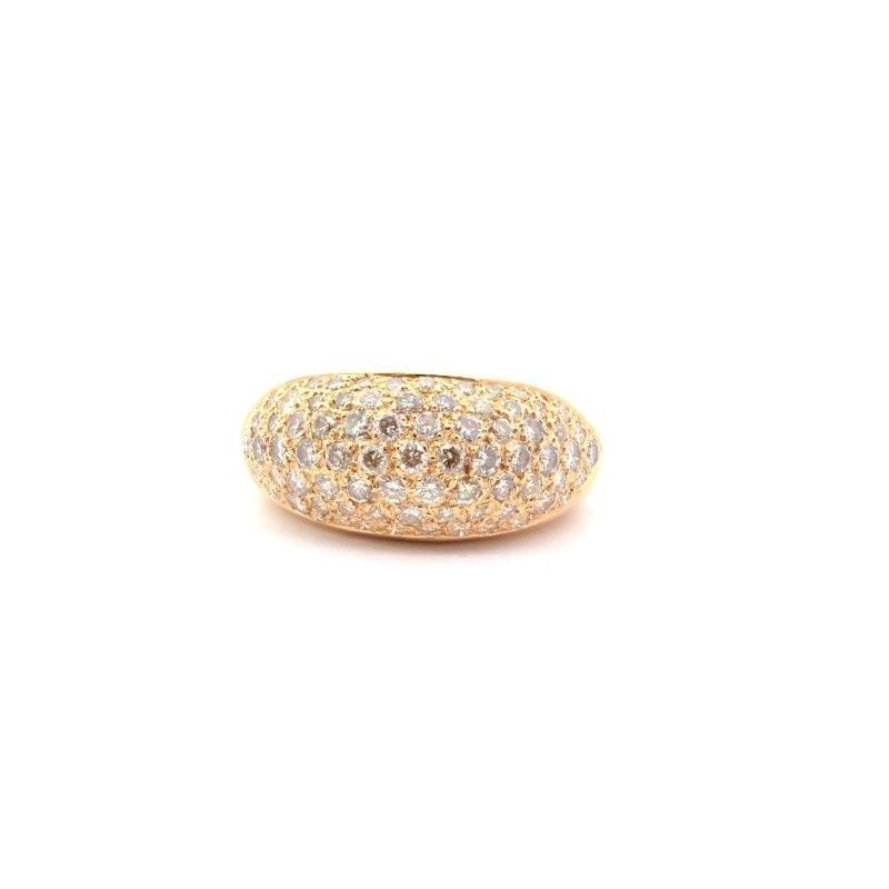 Bague jonc diamants en or jaune 18k - Castafiore