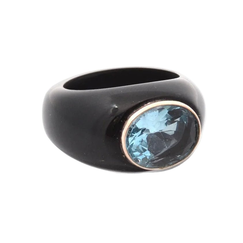 Ring vintage bakelite and topaz