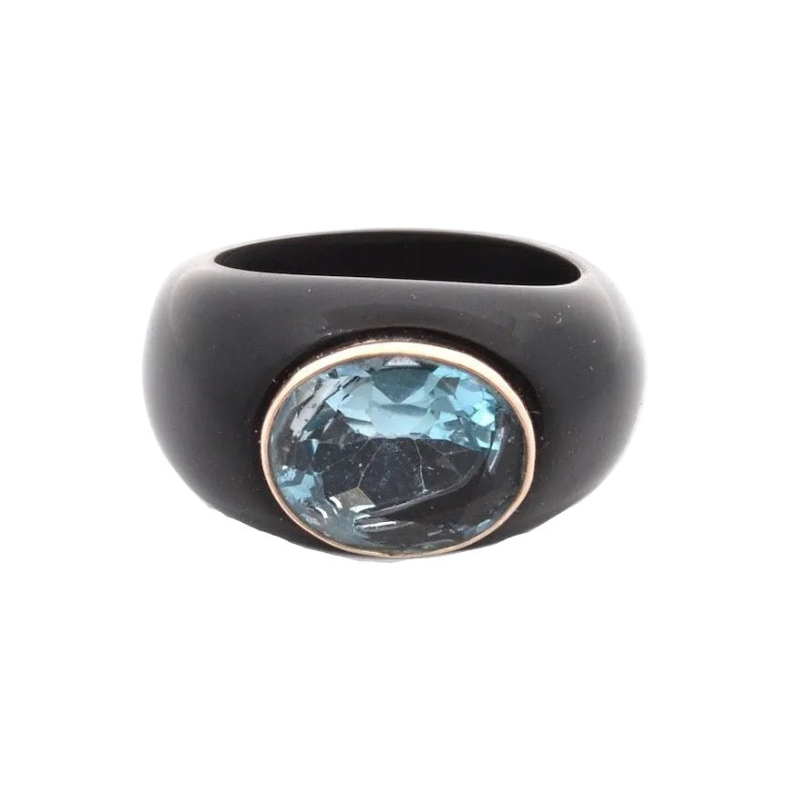 Ring vintage bakelite and topaz