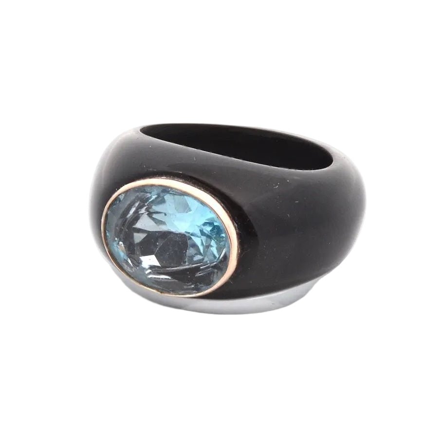 Ring vintage bakelite and topaz