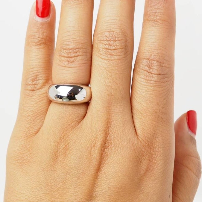 Bague jonc en or blanc - Castafiore