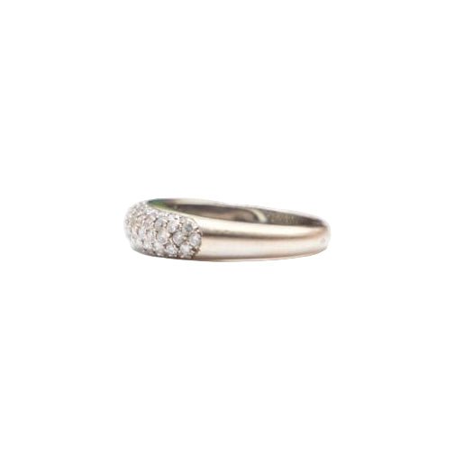 Bague Jonc en or blanc et diamant - Castafiore