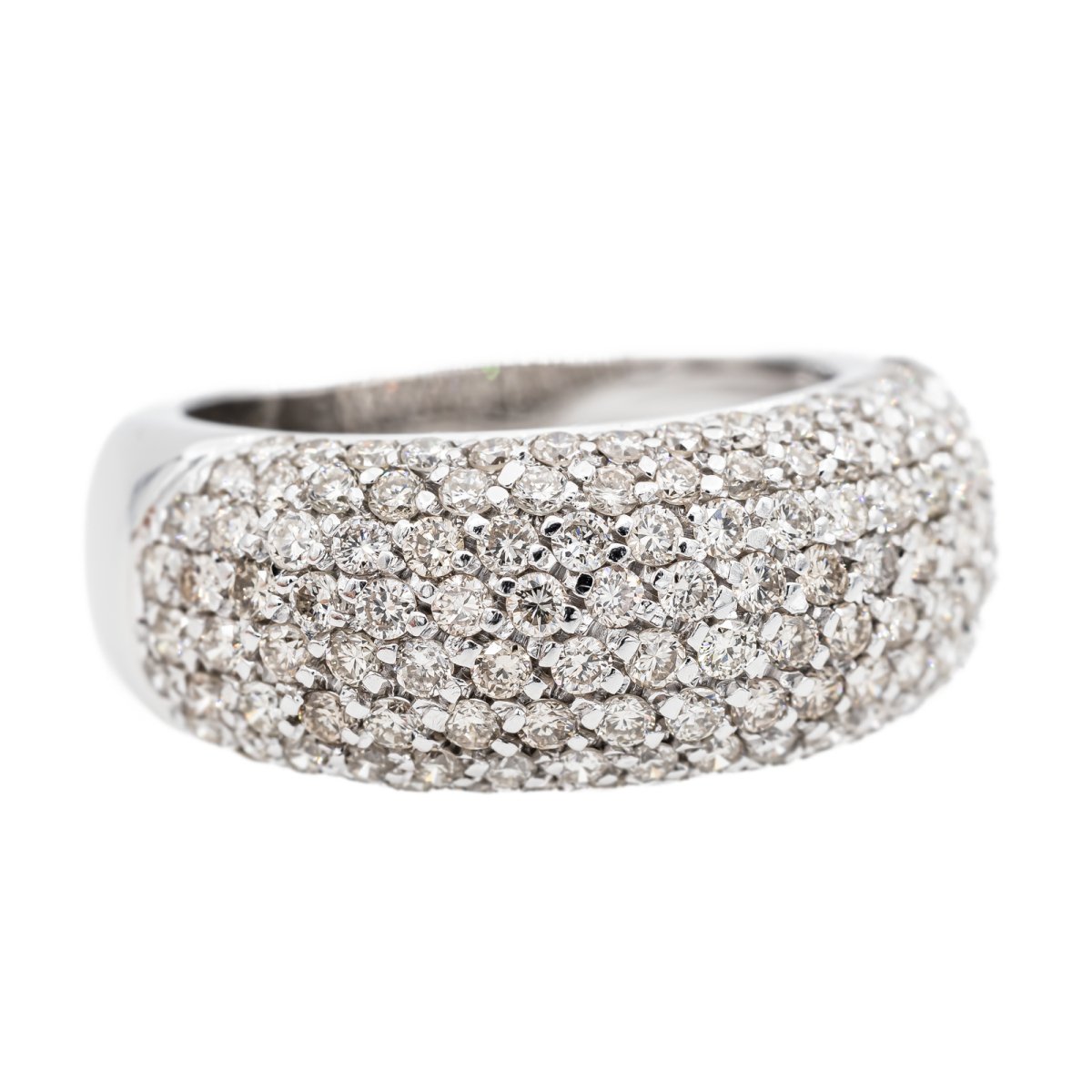 Bague Jonc en or blanc et diamant - Castafiore