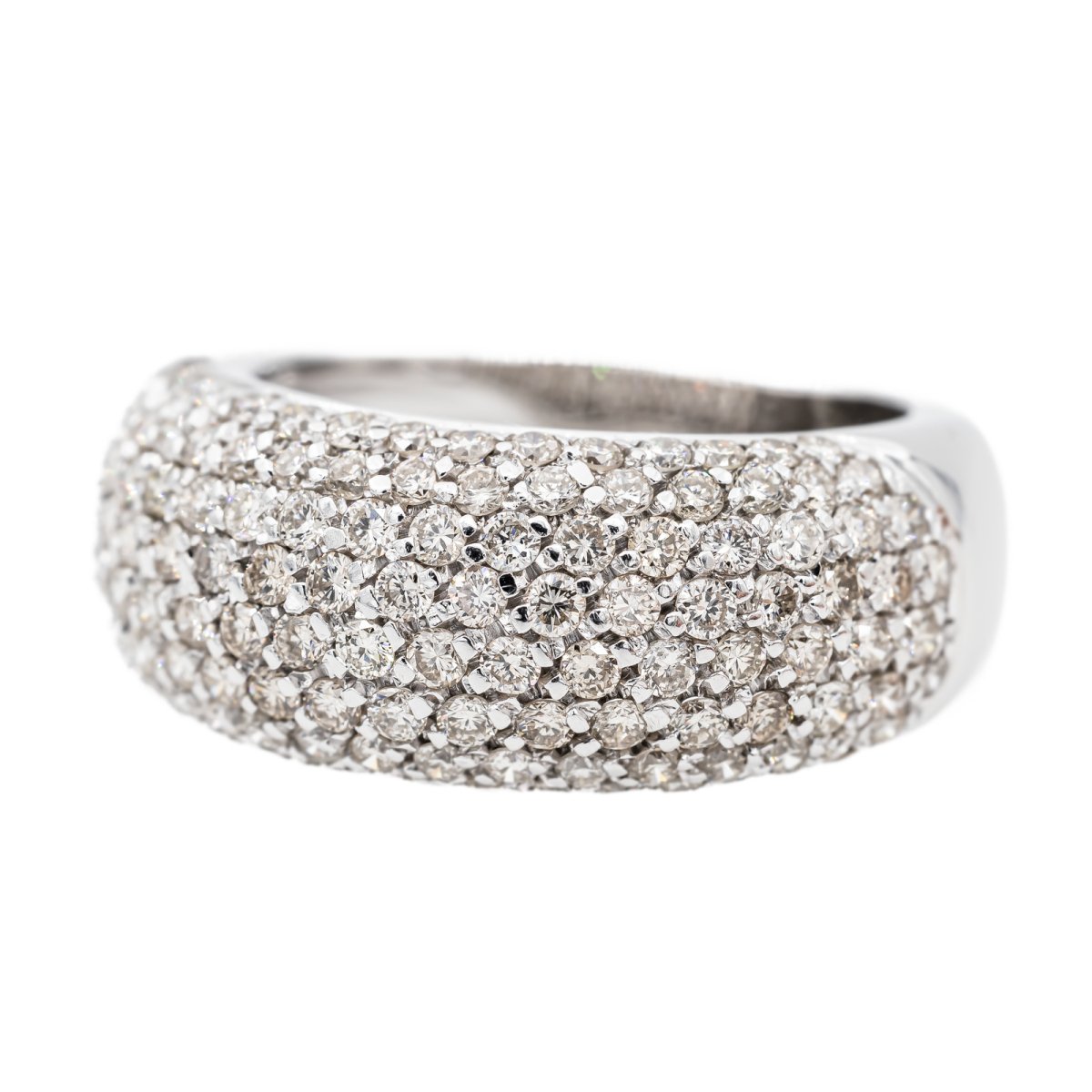 Bague Jonc en or blanc et diamant - Castafiore