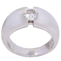 Bague Jonc en or blanc et diamant - Castafiore