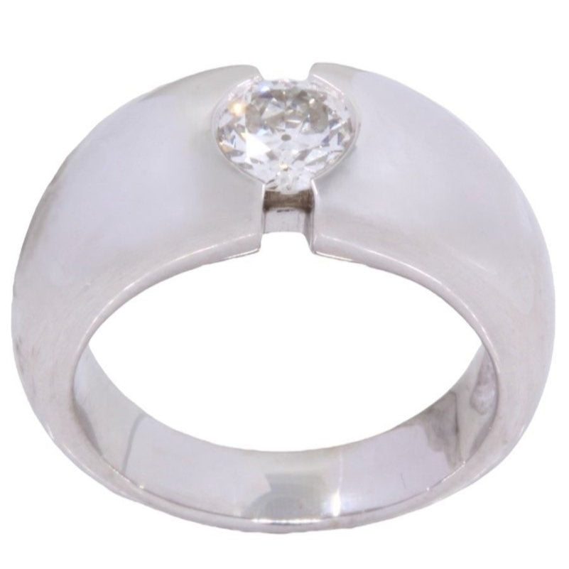 Bague Jonc en or blanc et diamant - Castafiore