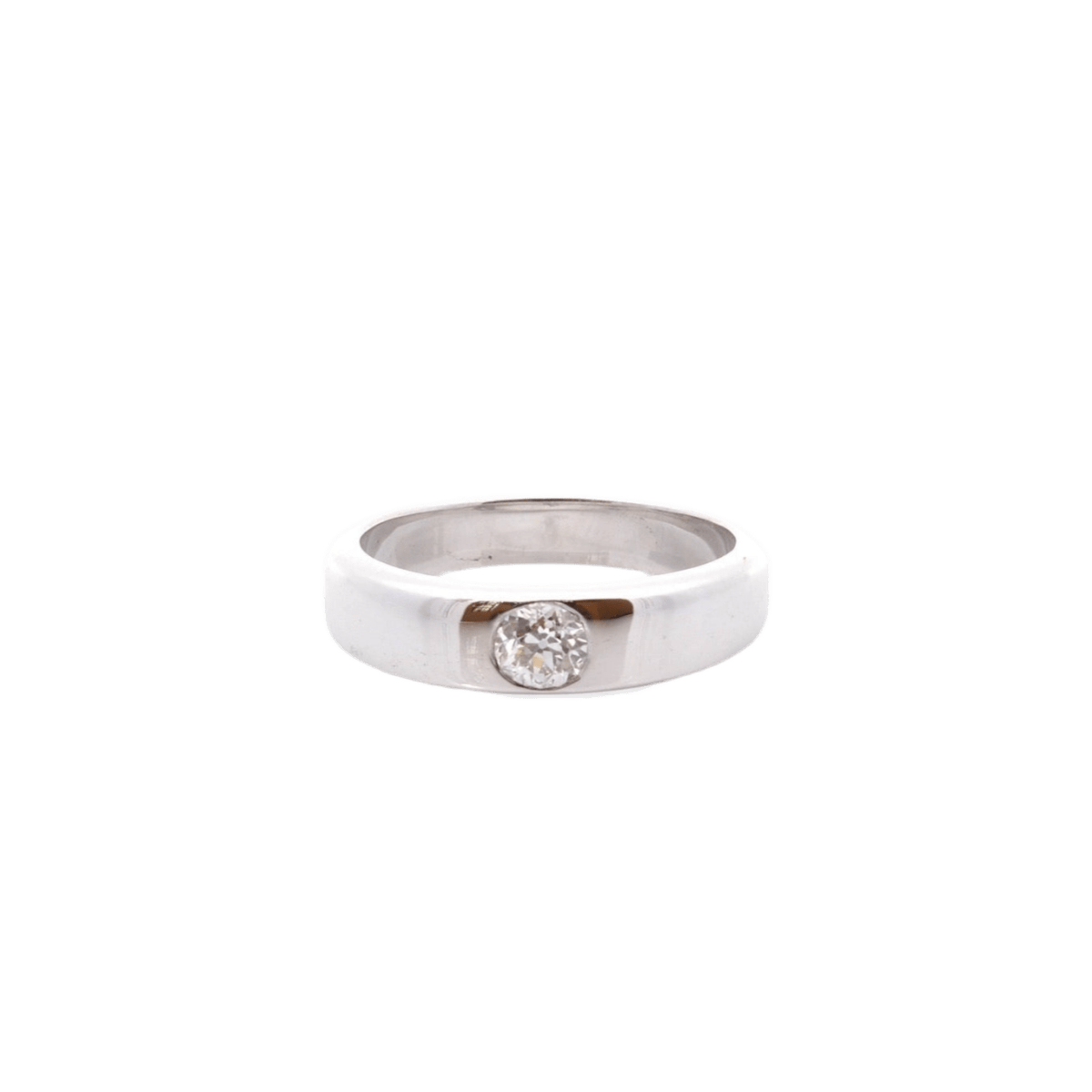 Bague Jonc en or blanc et diamant - Castafiore