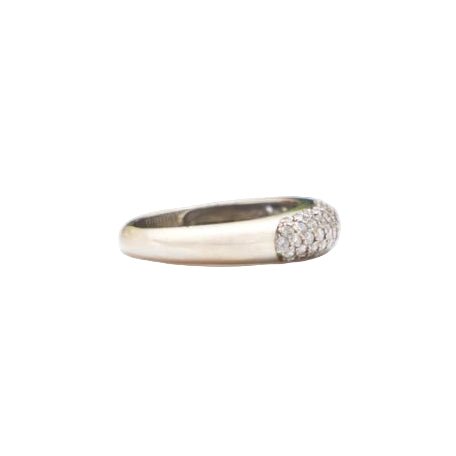 Bague Jonc en or blanc et diamant - Castafiore