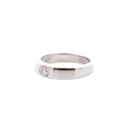 Bague Jonc en or blanc et diamant - Castafiore