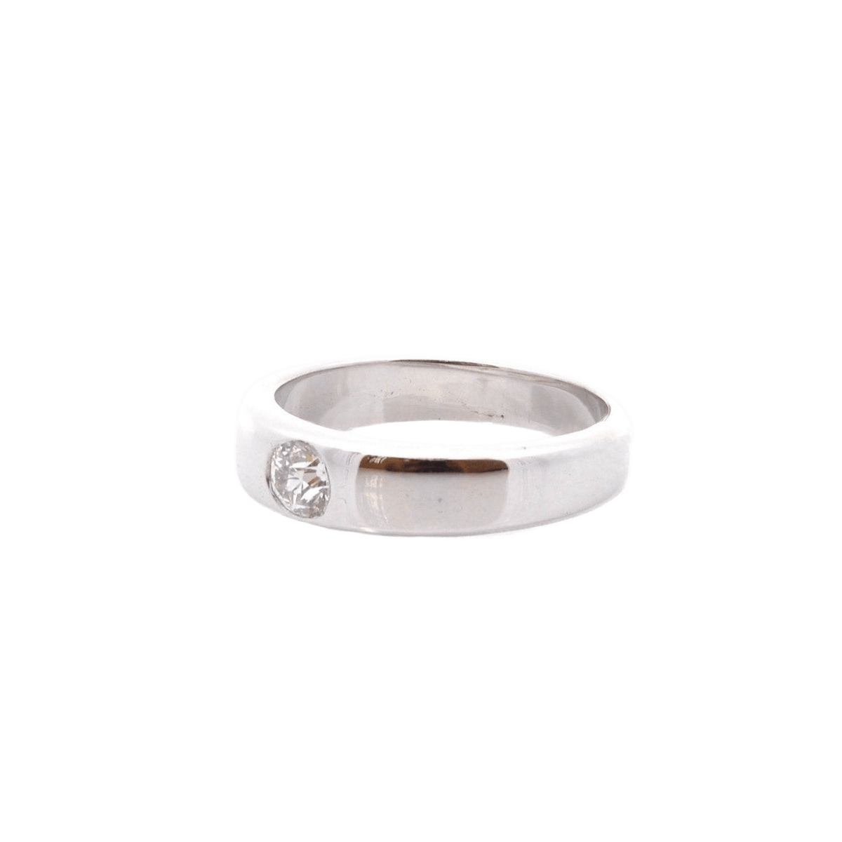 Bague Jonc en or blanc et diamant - Castafiore