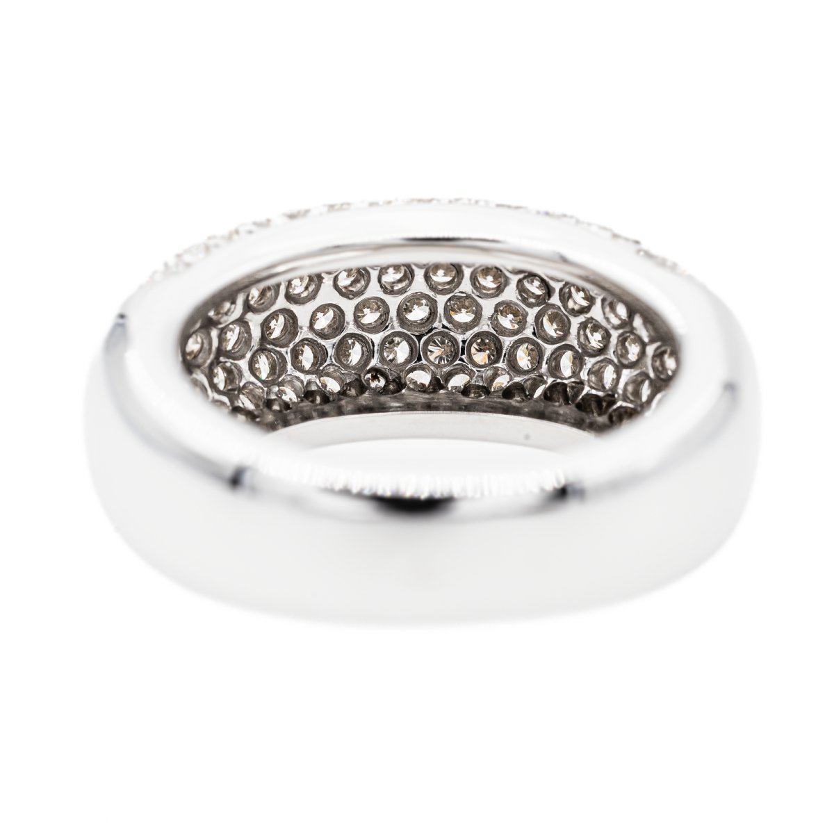 Bague Jonc en or blanc et diamant - Castafiore