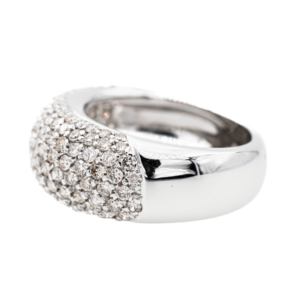 Bague Jonc en or blanc et diamant - Castafiore