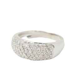 Bague Jonc en or blanc et diamants - Castafiore