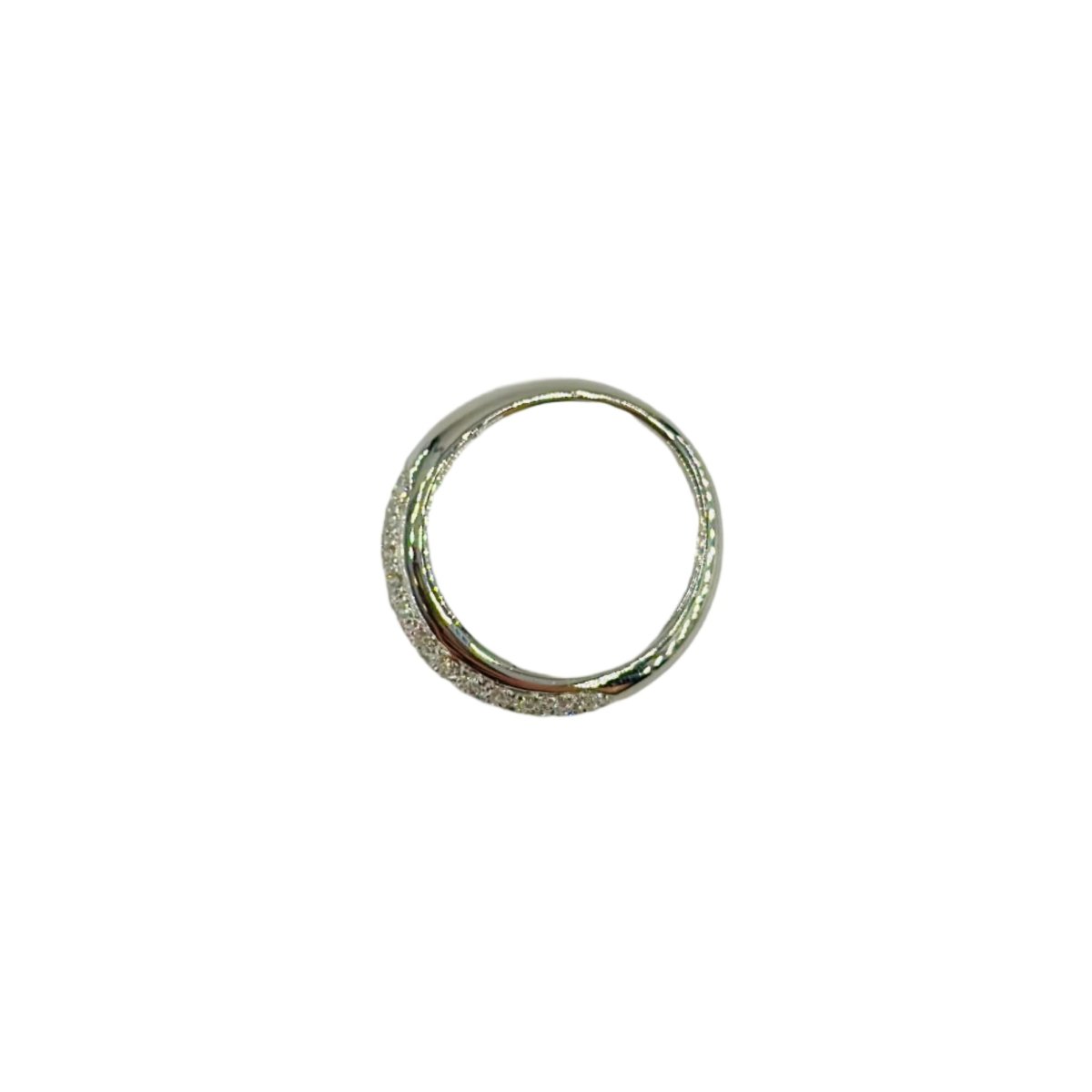 Bague Jonc en or blanc et diamants - Castafiore